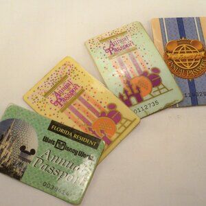 Disney World 91, 93, 95, 96 Annual Passes Vintage Ephemera
